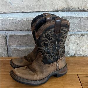 Durango Brown and Black Kids' Western Cowboy Boots Size 13M